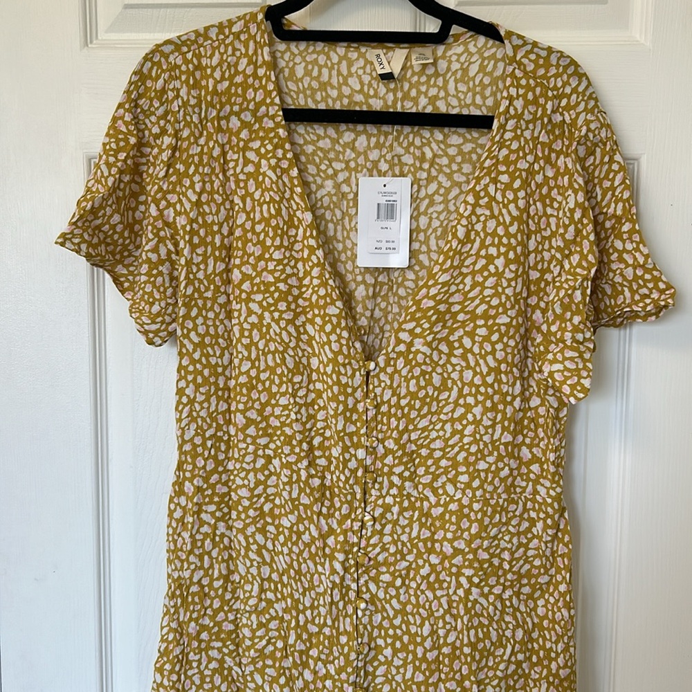 ROXY Button-Down Dress (Large) NWT